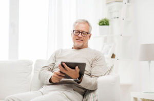 Man using iPad