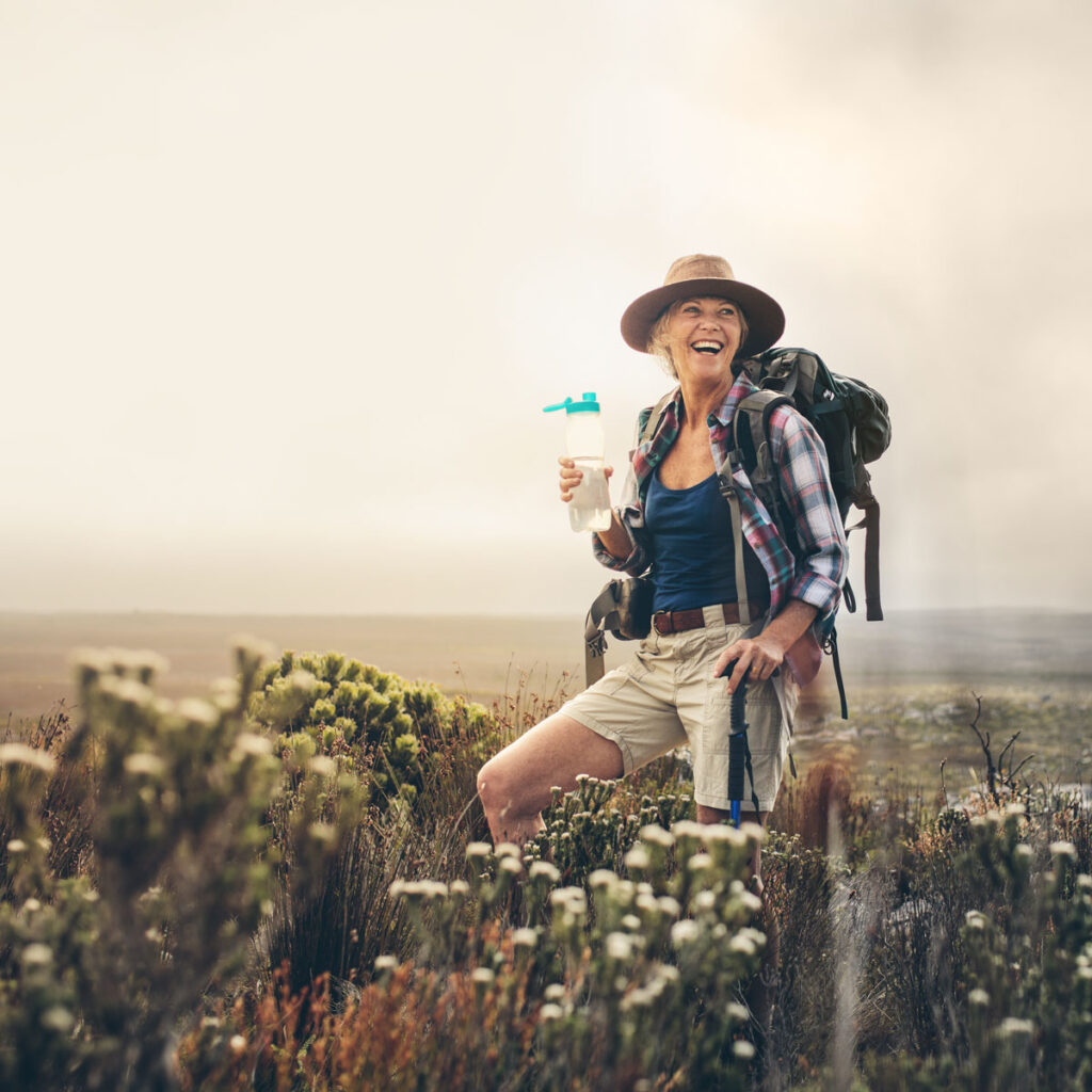 woman hiking