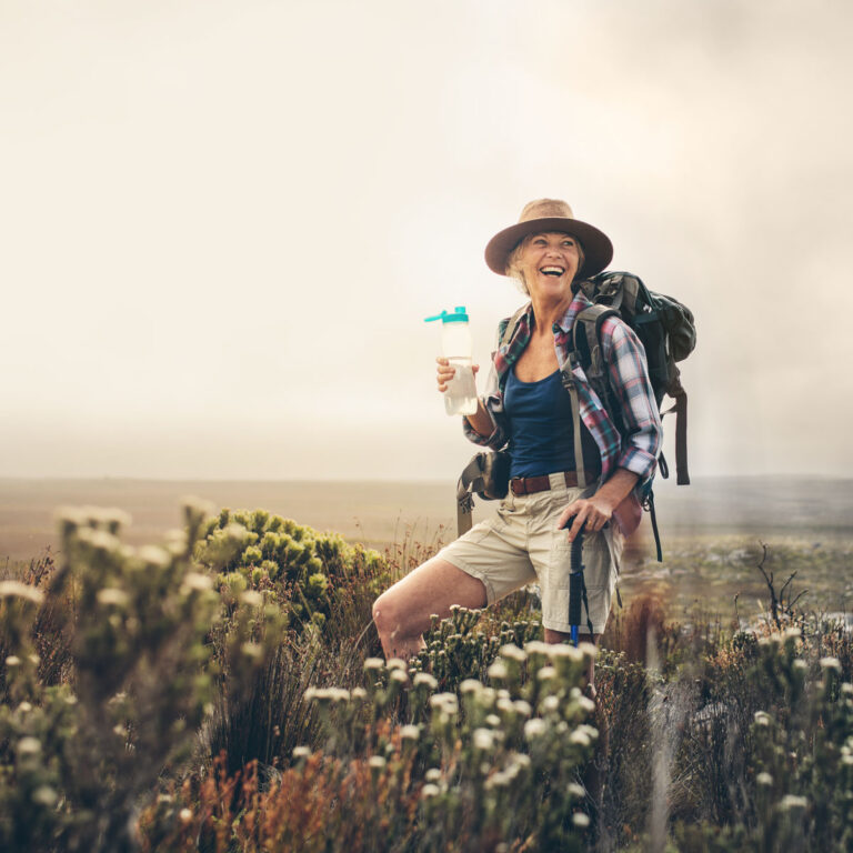 woman hiking