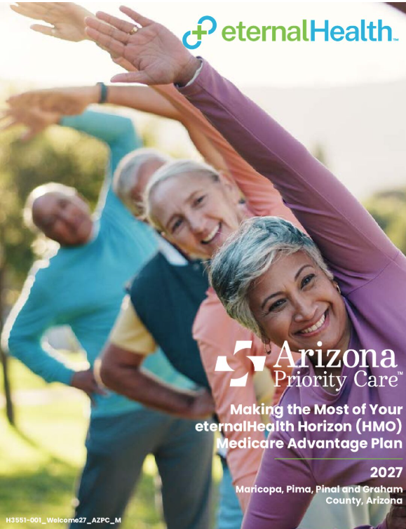 Cover of the eternalHealth Horizon 2027 Member Welcome Kit for Arizona Priority Care members